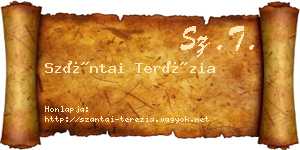 Szántai Terézia névjegykártya