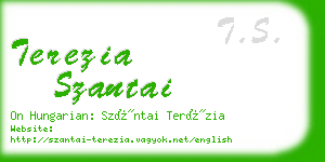 terezia szantai business card